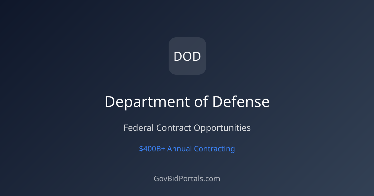 Department of Defense Contract Opportunities | Federal Contracts ...