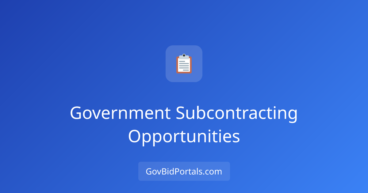 Government Subcontracting Opportunities: Complete Guide for Small ...