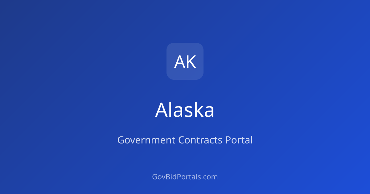 Alaska Government Contracts Portal | GovBidPortals