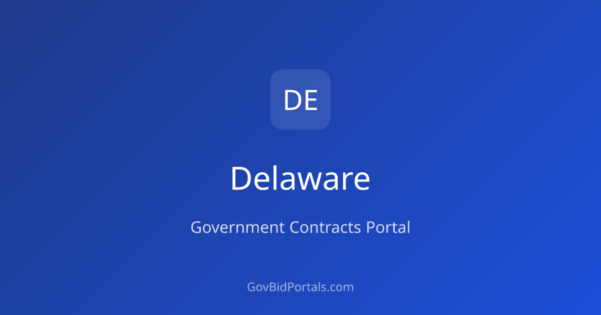 Delaware Government Contracts Portal | GovBidPortals
