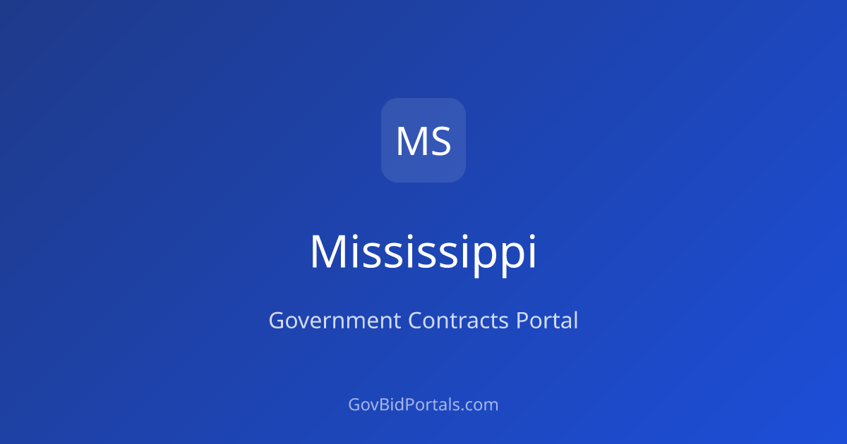 Mississippi Government Contracts Portal | GovBidPortals